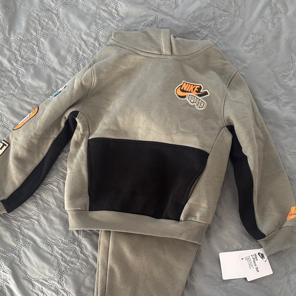 Nike Olive and Black Kids' Tracksuit
